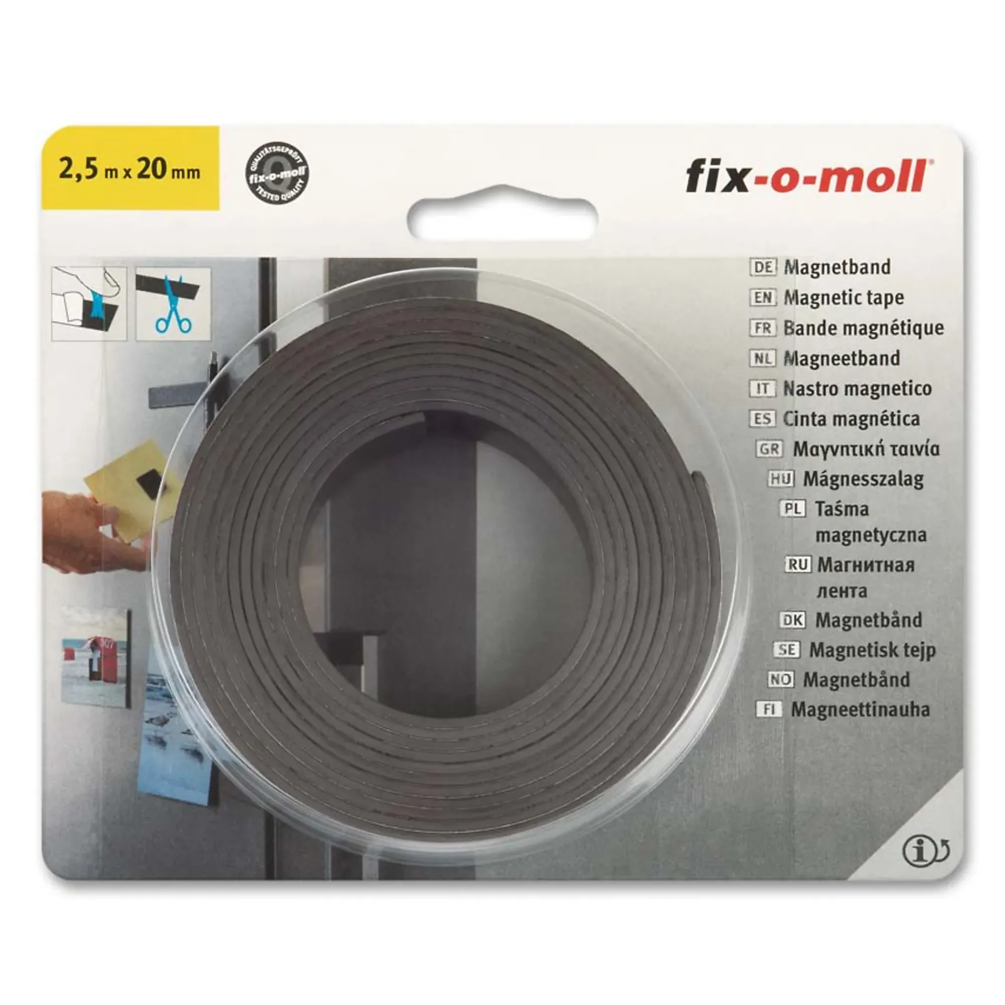 Magnet tape 2,5mx20mm-Fix O Moll Sale