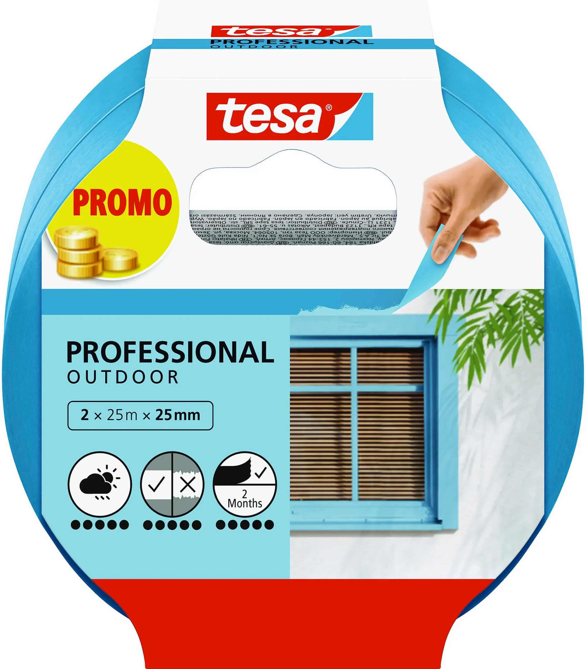 Malertape PRO Outdoor 25mx25mm 2stk-Tesa Clearance