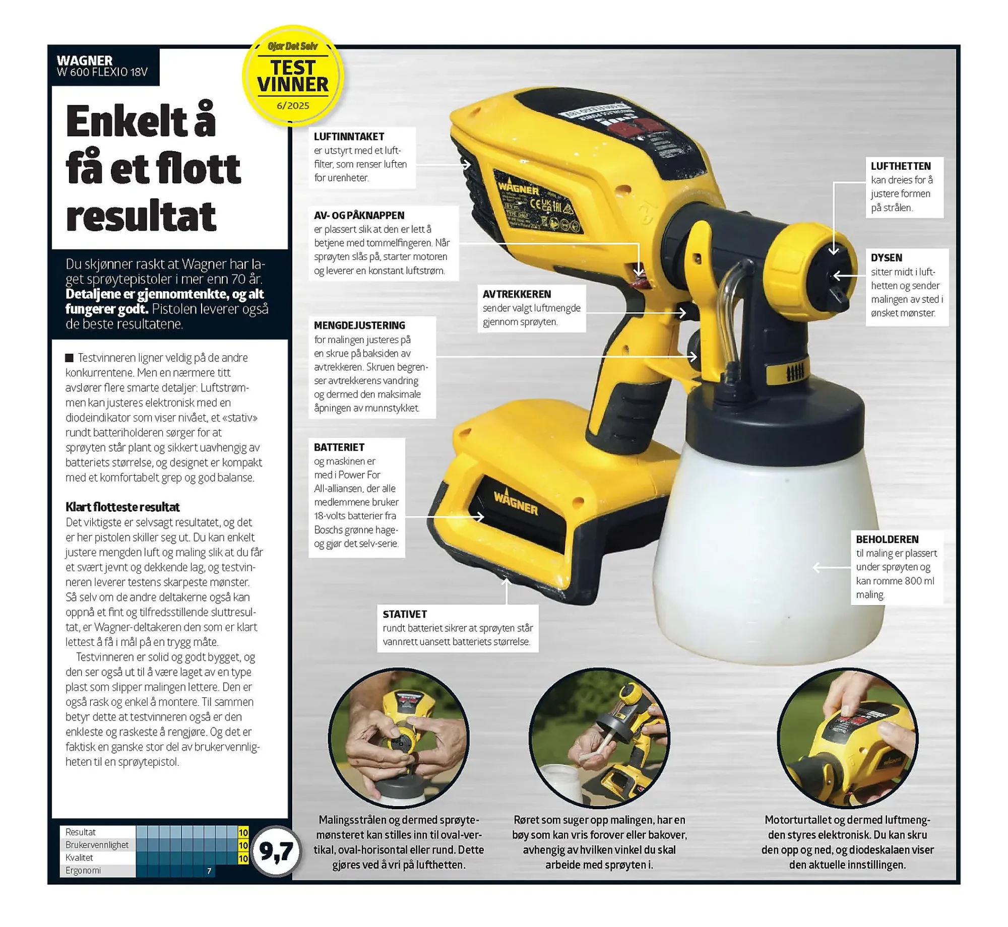 Malesprøyte universal W600 18V-Wagner Discount