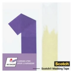 Maskeringstape 2080 24mmx41m for ømfintlige overflater-Scotch Online
