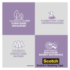 Maskeringstape 2080 24mmx41m for ømfintlige overflater-Scotch Online