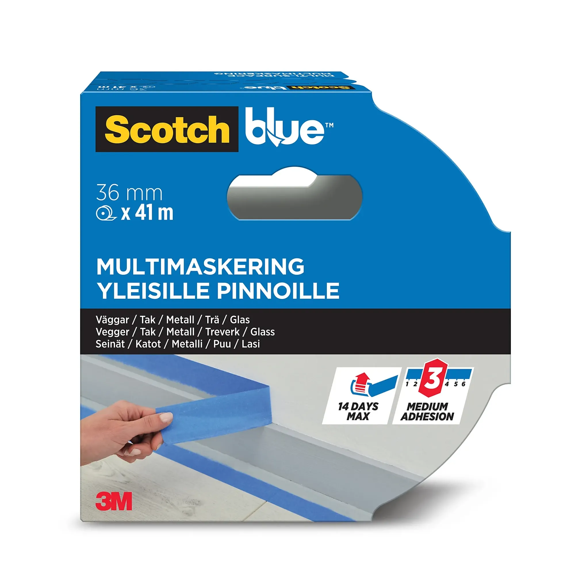 Maskeringstape 2090 36mmx41m for ute-innendørs bruk-Scotch Best