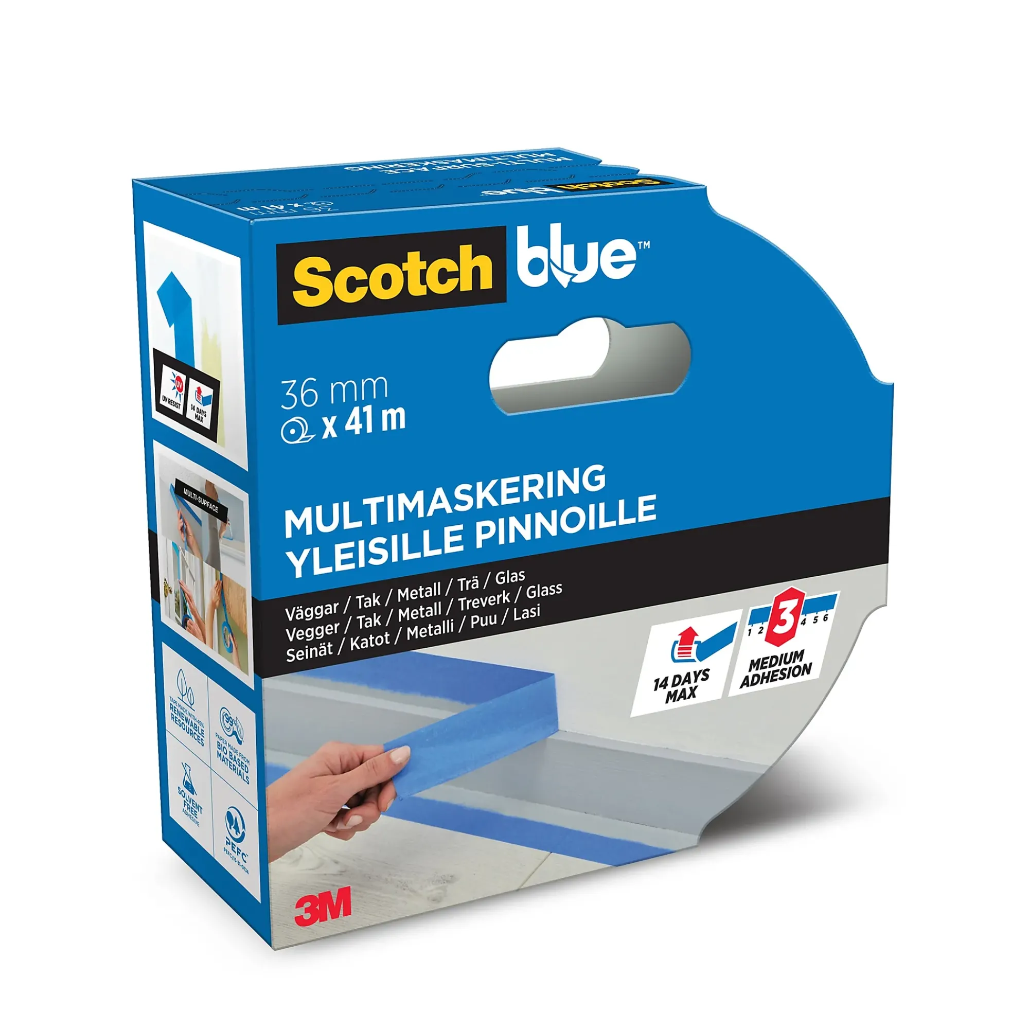 Maskeringstape 2090 36mmx41m for ute-innendørs bruk-Scotch Best