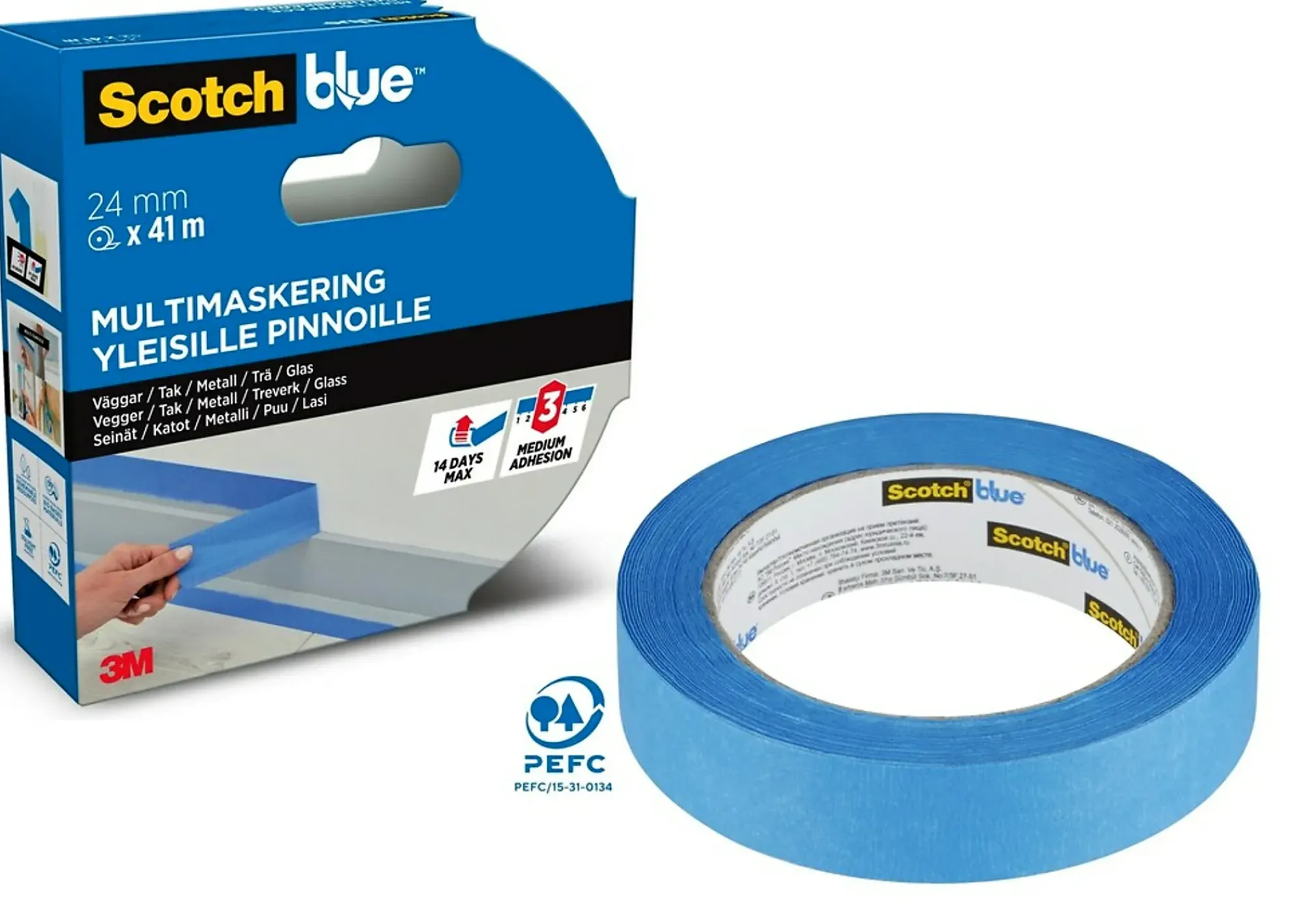 Maskeringstape 2090 24mmx41m Multi-Surface Premium-Scotch