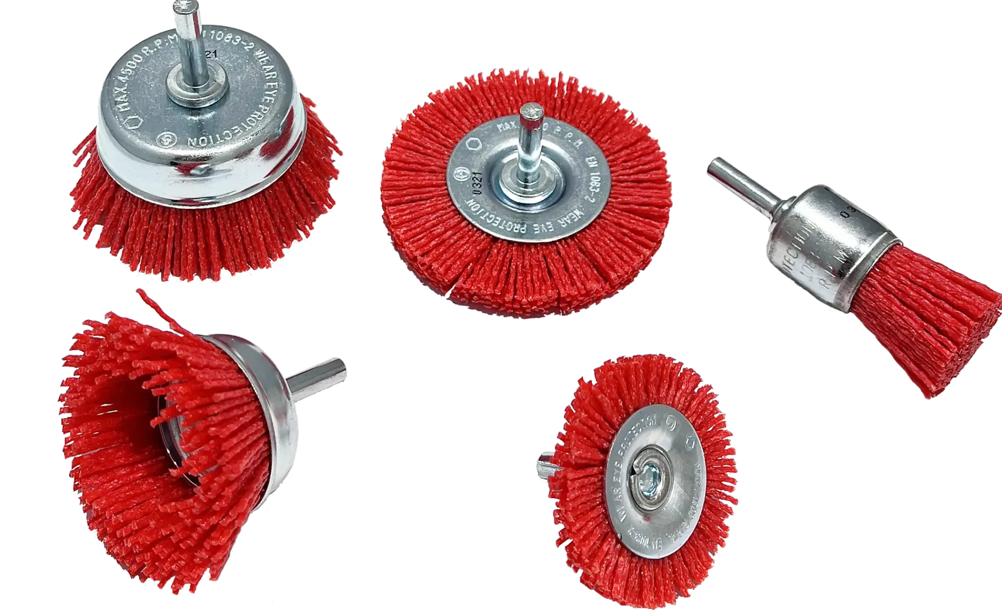 Maskinbørstesett nylon 5pk-Ironside Clearance