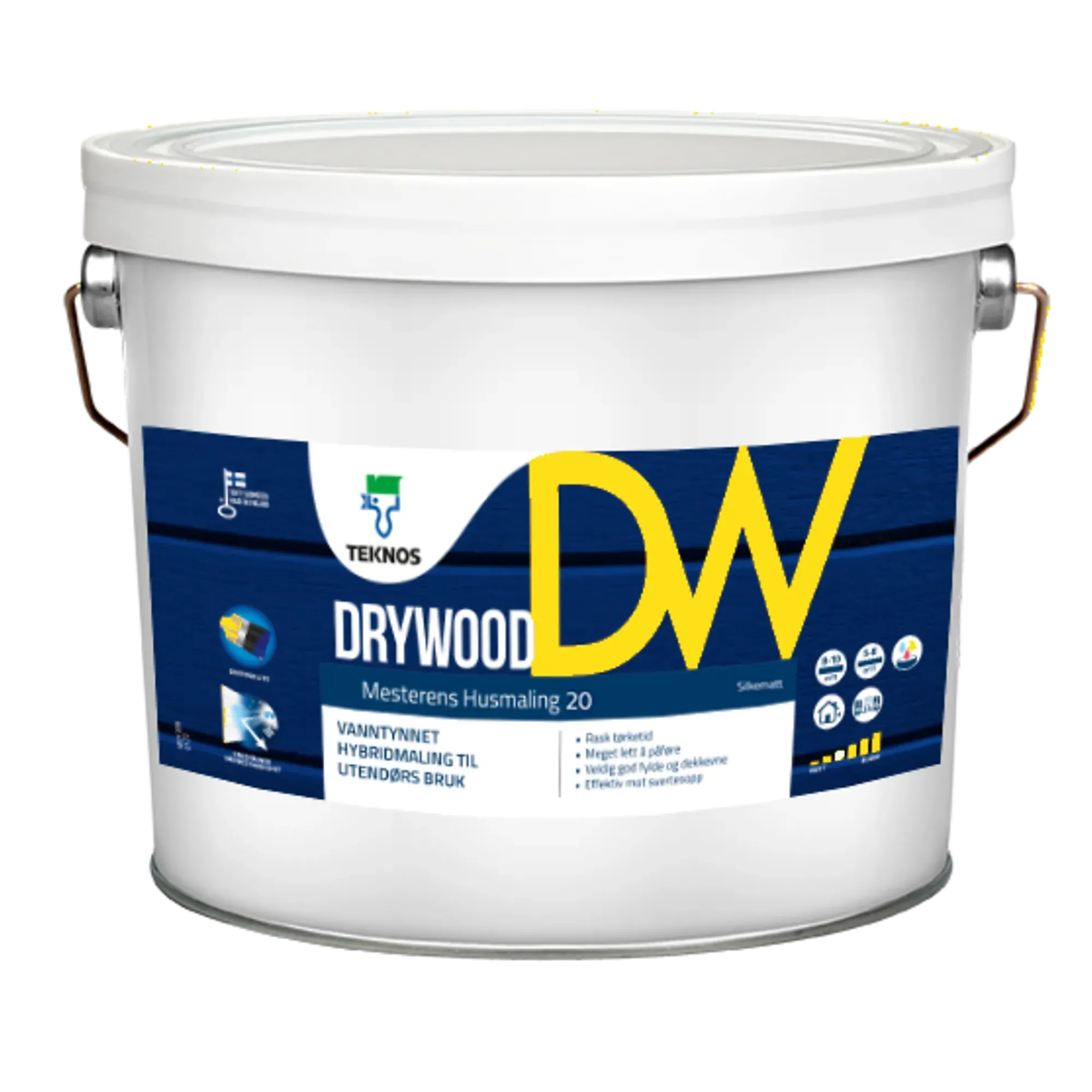 Mesterens husmaling 20 glans B base 2,7l-Drywood Hot