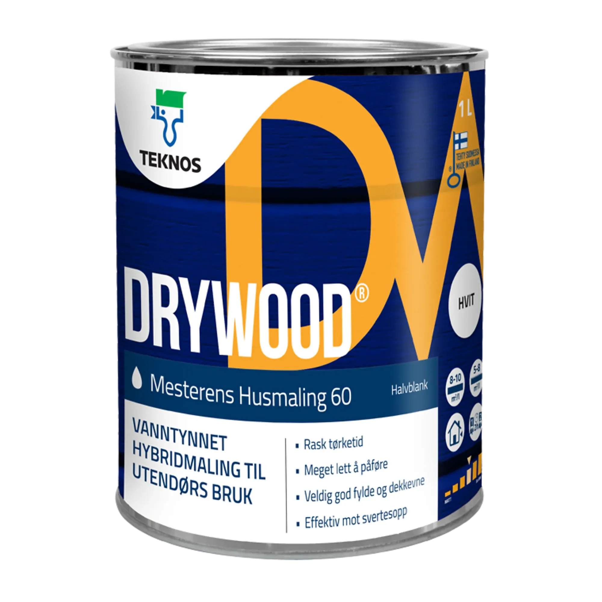 Mesterens husmaling 60-65 glans B base 0,68l-Drywood Online