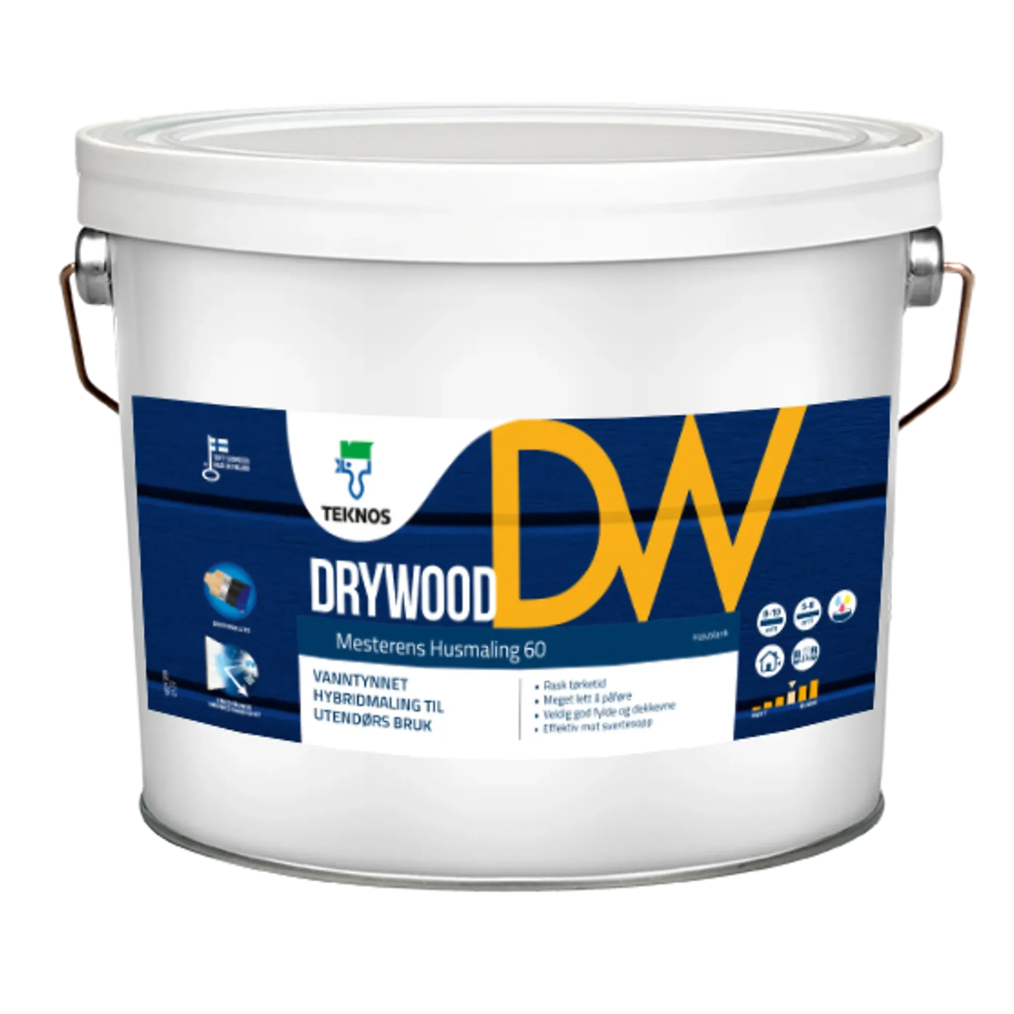 Mesterens husmaling 60-65 glans oker base 3l-Drywood Clearance