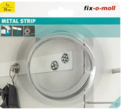 Metall-list for magneter selvklebende hvit 1m 35mm-Fix O Moll