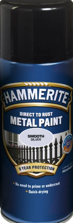 METALLMALING GLATT SØLV 4000ML-Hammerite Best