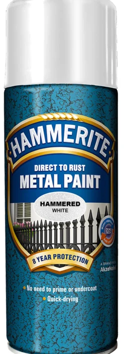 METALLMALING SPRAY GRÅHVIT 0,4L-Hammerite Hot