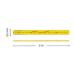 Meterstokk 61-1-6 mm/ glassfiber 2m-Hultafors Online