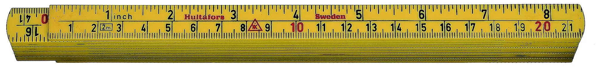 Meterstokk 61-1-6 mm/ glassfiber 1m-Hultafors New