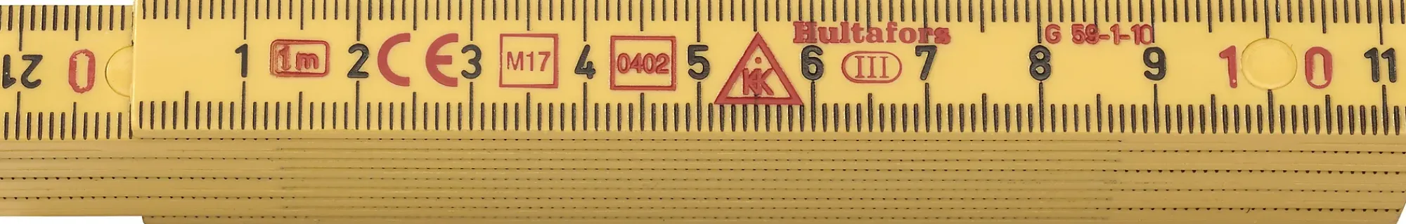 Meterstokk 59-1-10 mm/mm glassfiber 1m-Hultafors Clearance