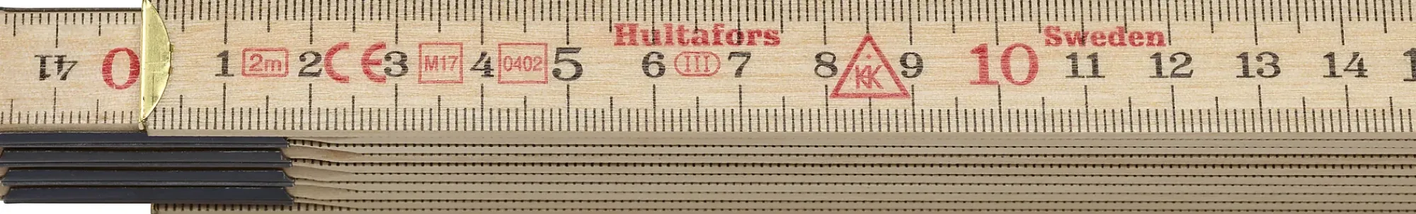 Meterstokk 59-2-10 mm/mm tre 2m-Hultafors Best
