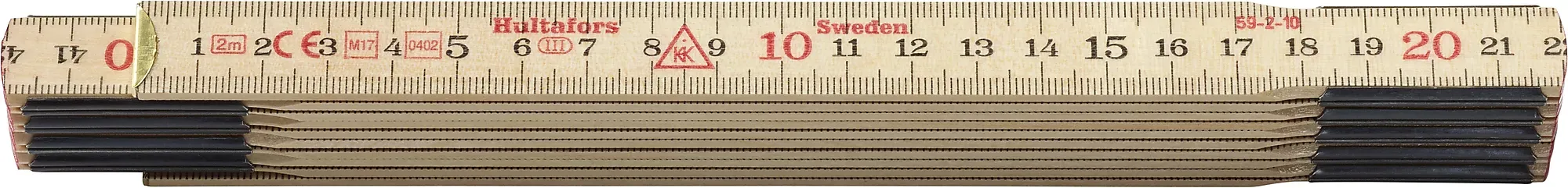 Meterstokk 59-2-10 mm/mm tre 2m-Hultafors Best