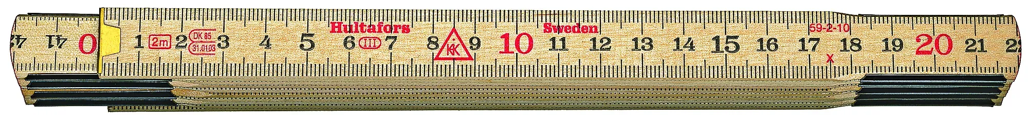 Meterstokk 59-2-10 mm/mm tre 2m-Hultafors Best