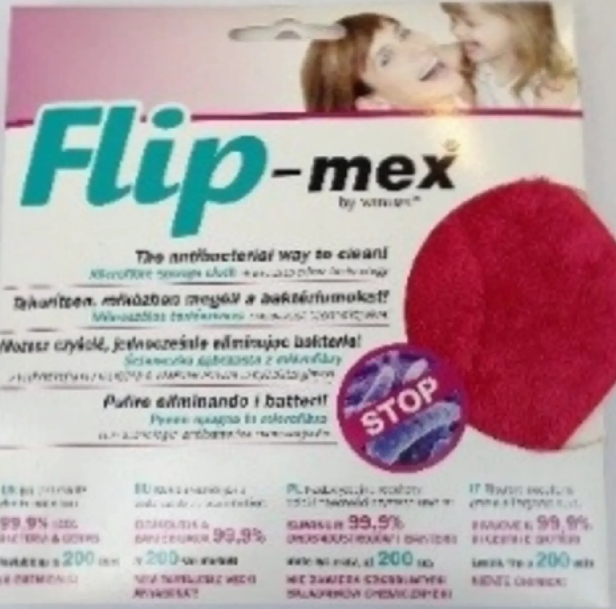 Microfiberklut antibateriell Flip-Mex- Hot
