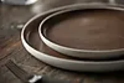 Middagstallerken North 27cm Matte Hvit/Matt Bark-Studio round Online