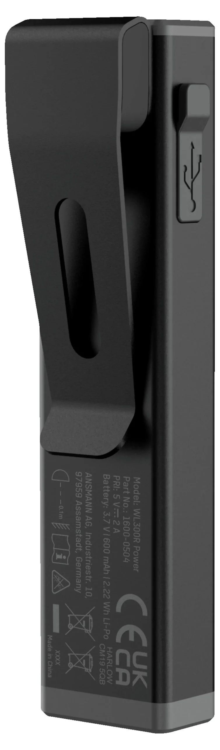 Minilykt oppladbar 500lm med magnet-Ansmann