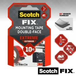 Monteringstape EXTREME 19mmx1,5m utendørs 10kg-Scotch New