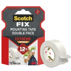 Monteringstape EXTREME 19mmx1,8m innendørs 12kg-Scotch Outlet