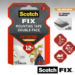 Monteringstape EXTREME 19mmx1,8m innendørs 12kg-Scotch Outlet