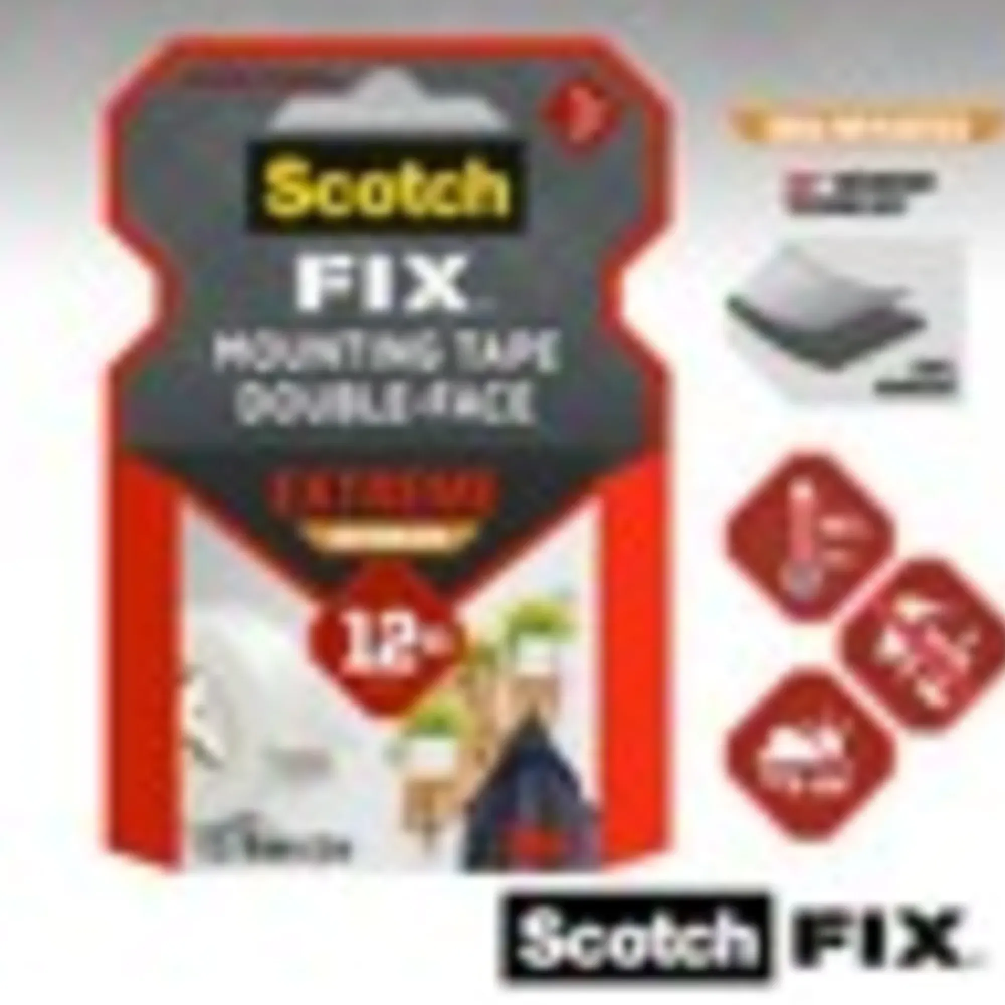 Monteringstape EXTREME 19mmx1,8m innendørs 12kg-Scotch Outlet