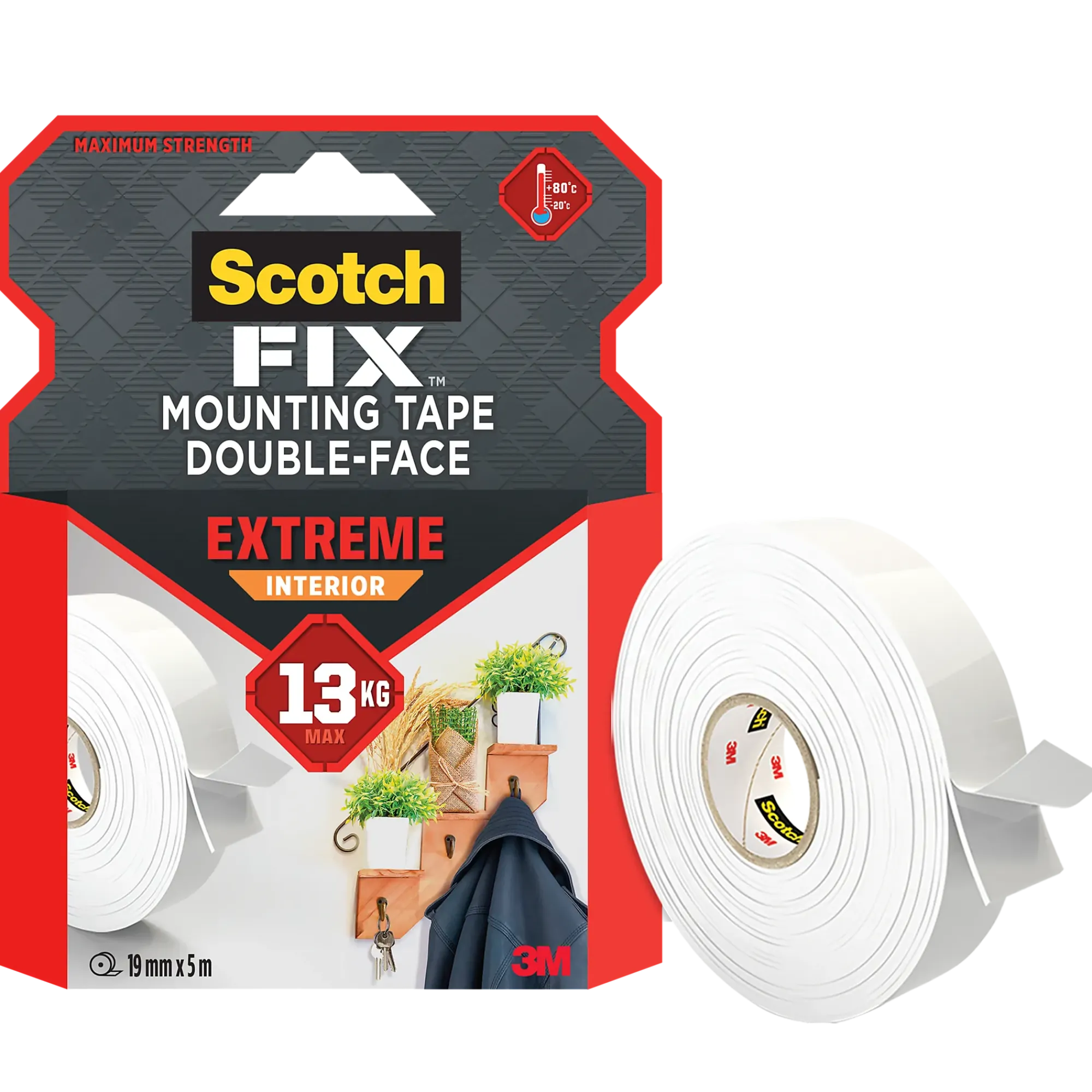 Monteringstape EXTREME 19mmx5m innendørs 13kg-Scotch Discount