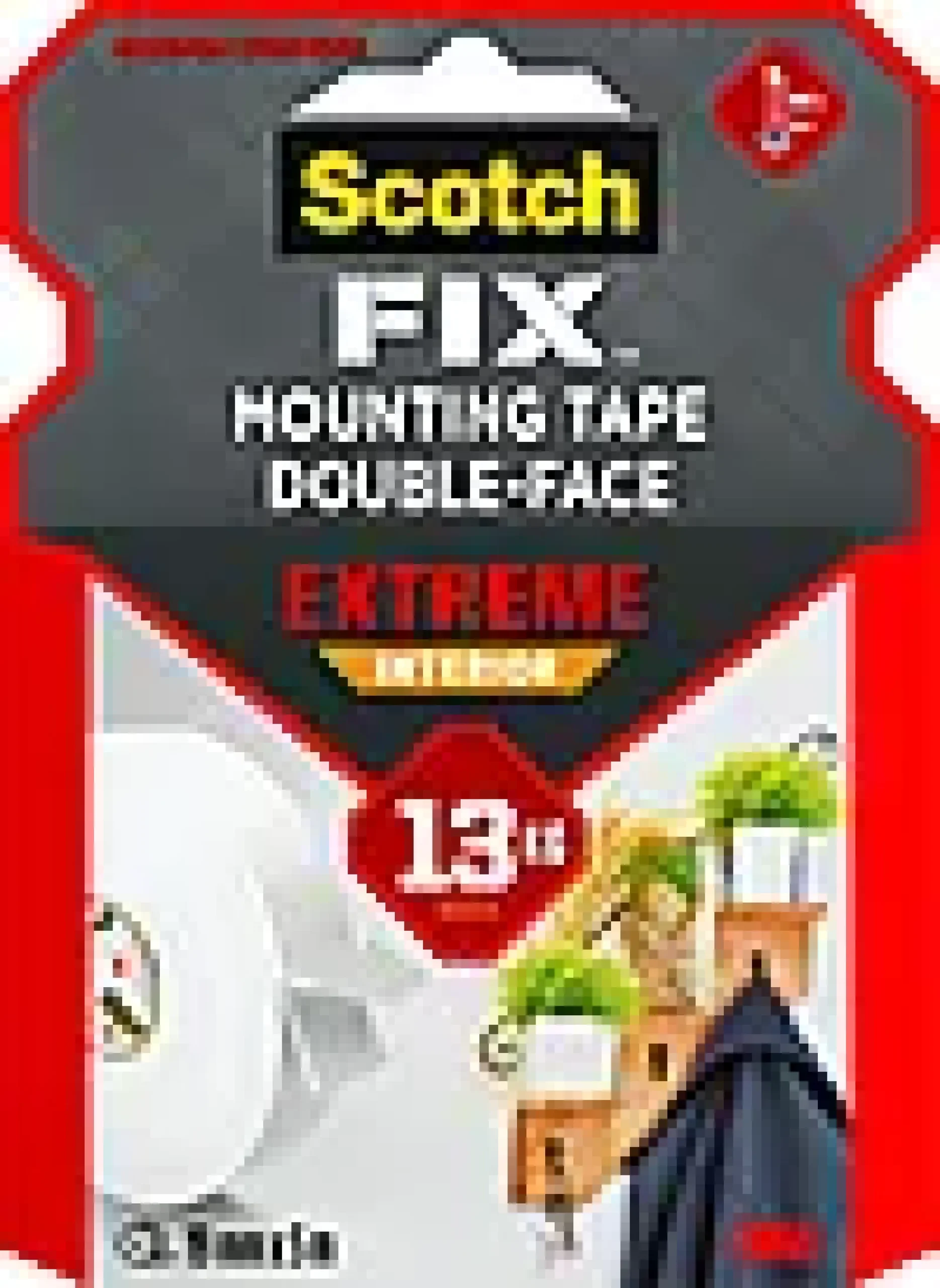 Monteringstape EXTREME 19mmx5m innendørs 13kg-Scotch Discount