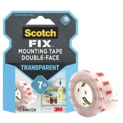 Monteringstape transparent 19mmx1,5m innendørs 7kg-Scotch Best