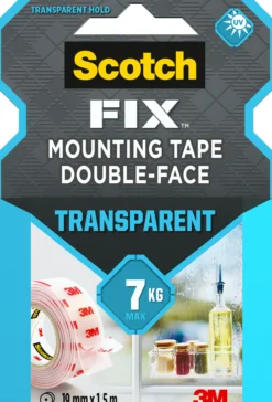 Monteringstape transparent 19mmx1,5m innendørs 7kg-Scotch Best