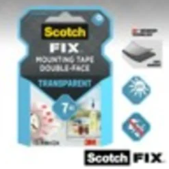 Monteringstape transparent 19mmx1,5m innendørs 7kg-Scotch Best