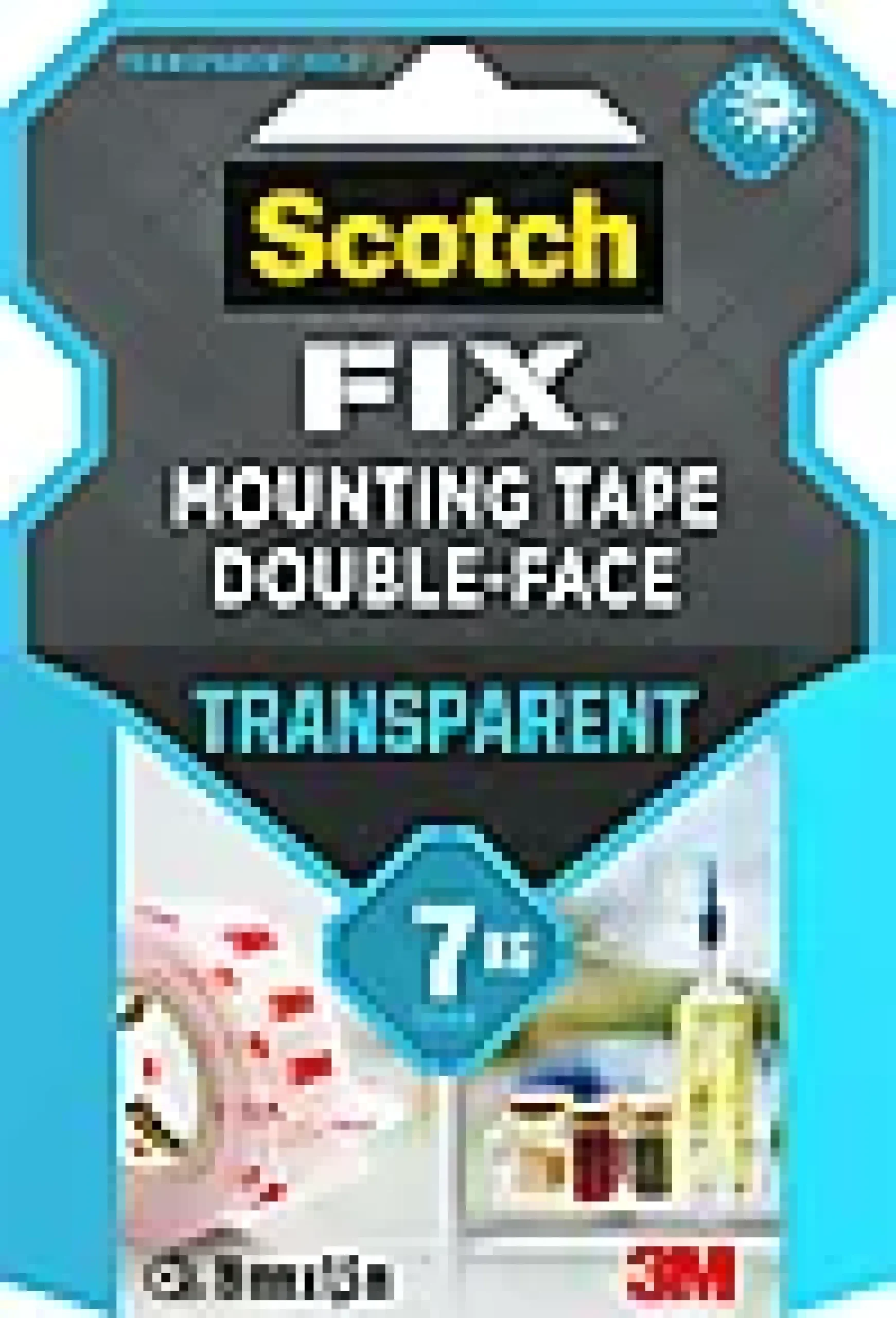 Monteringstape transparent 19mmx1,5m innendørs 7kg-Scotch Best