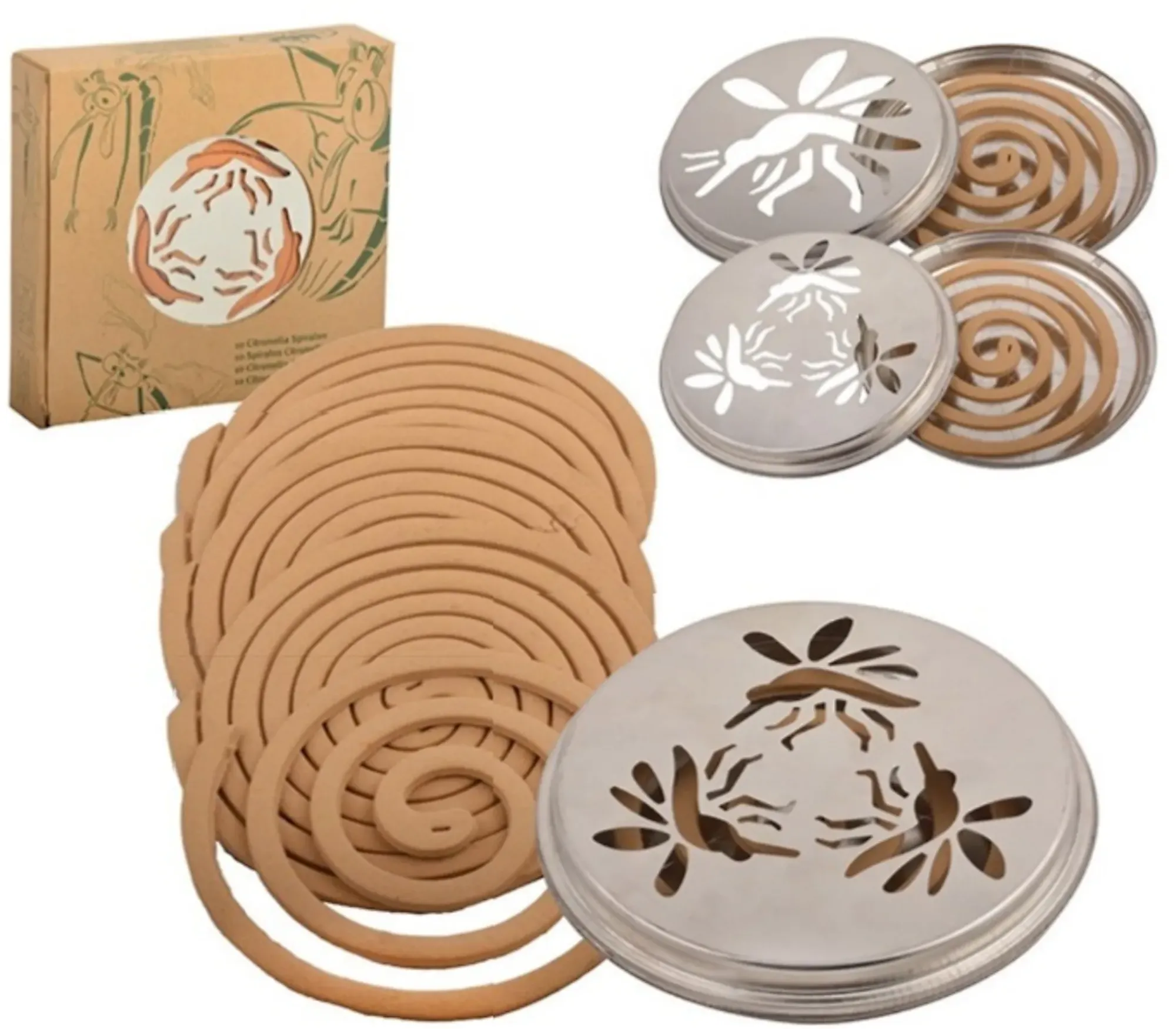 Myggspiral citronella i metallboks furu/edelgran/citron 10stk- Outlet
