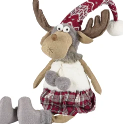 NISSE ELG SITTENDE 23X79CM RØD/BRUN-Scandinavian living Outlet