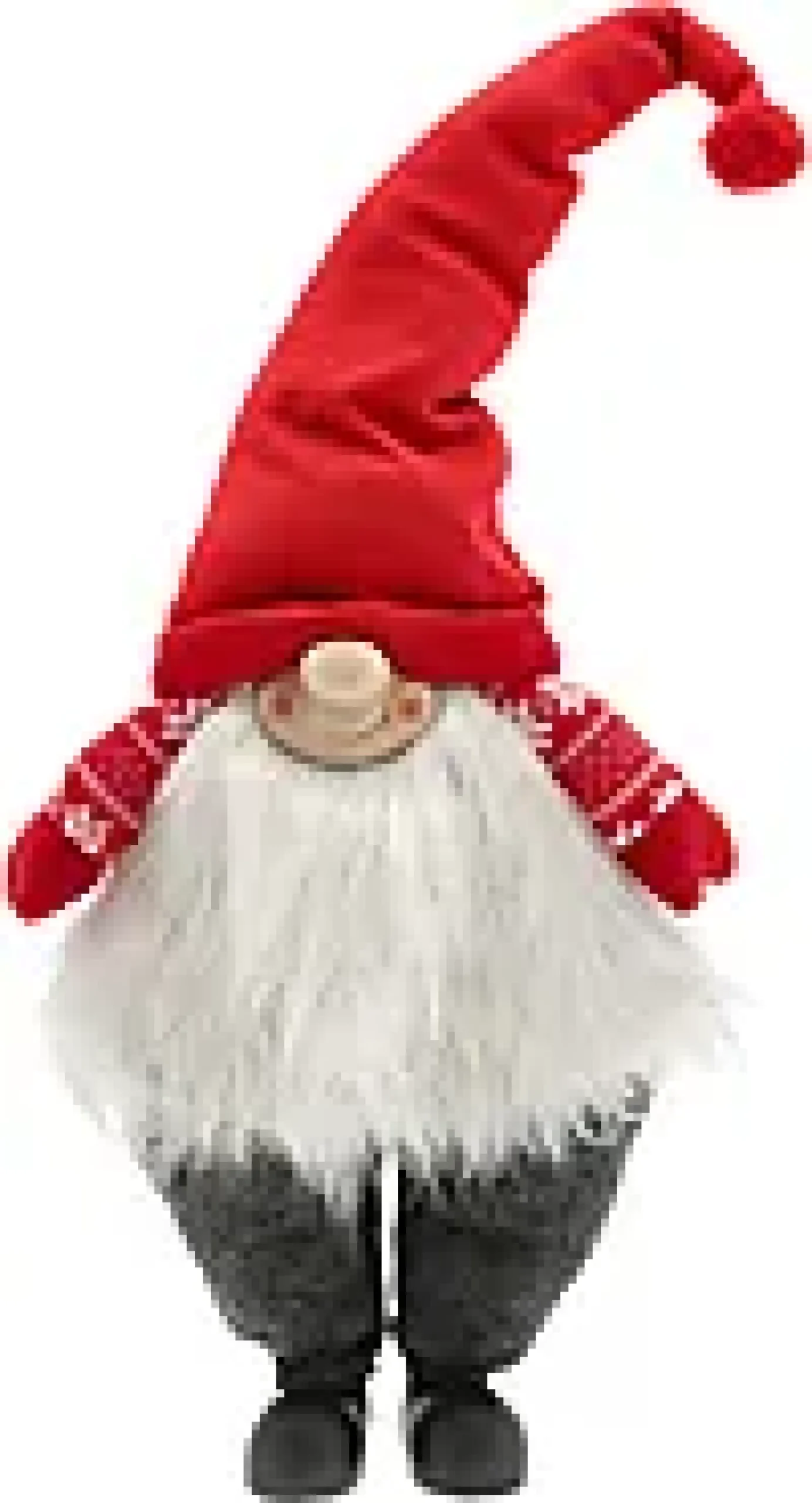 NISSE GUTT 80CM RØD/GRÅ POLYESTER-Scandinavian living Best