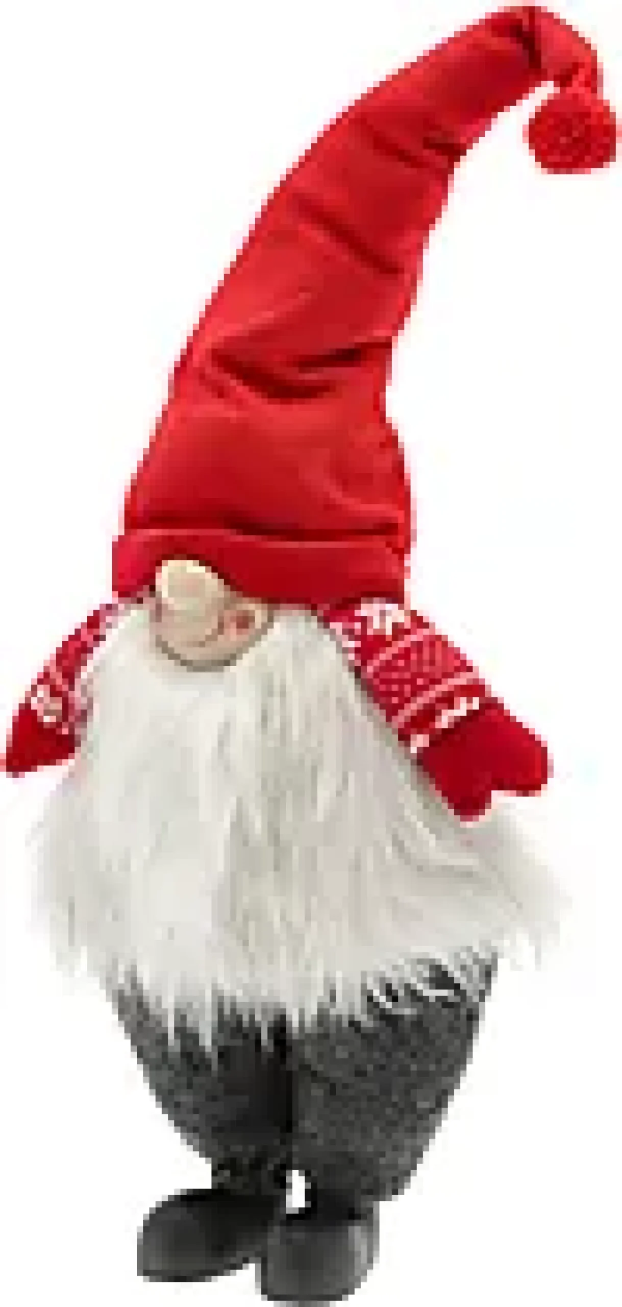 NISSE GUTT 80CM RØD/GRÅ POLYESTER-Scandinavian living Best