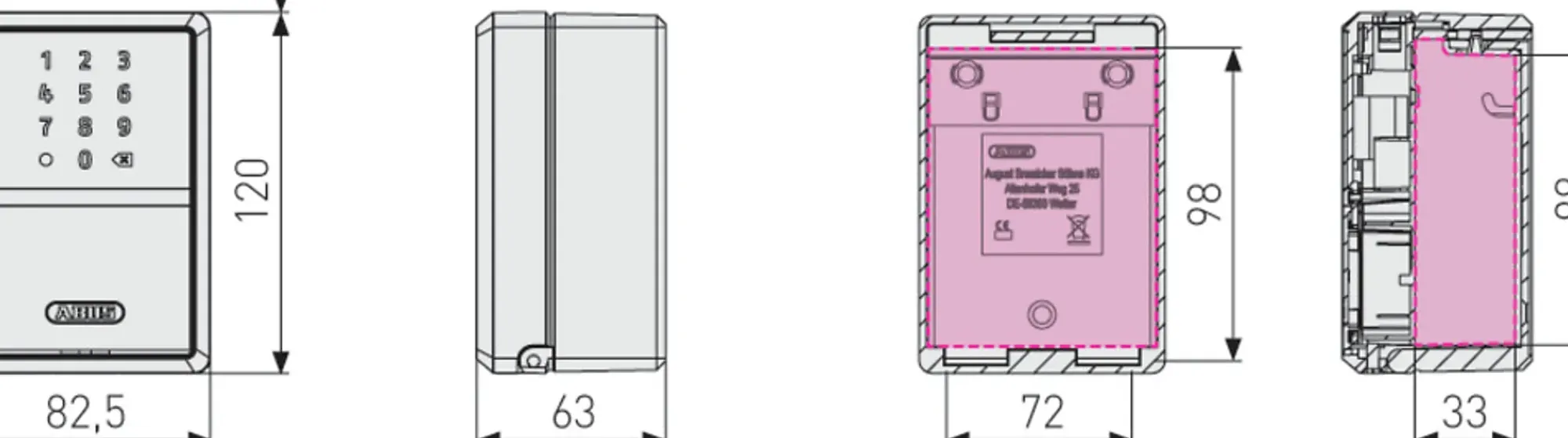 NØKKELBOKS 787 Bluetooth smart for app one-Abus Hot