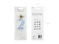Nummerlys 2 med krone 9,5cm-Partydeco Clearance