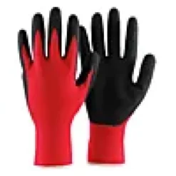 Nylonhanske med sort latexbelegg Str. 9-Batex Online