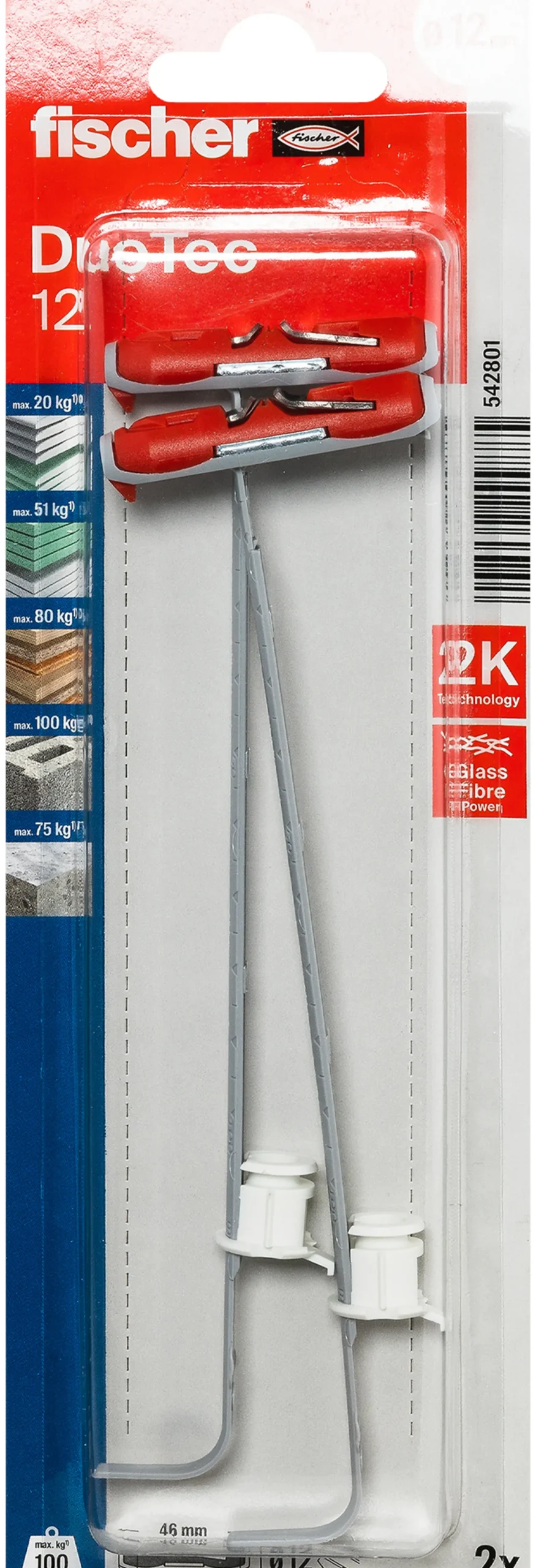 Nylonplugg Duotec 12 K NV 2stk-Fischer Clearance