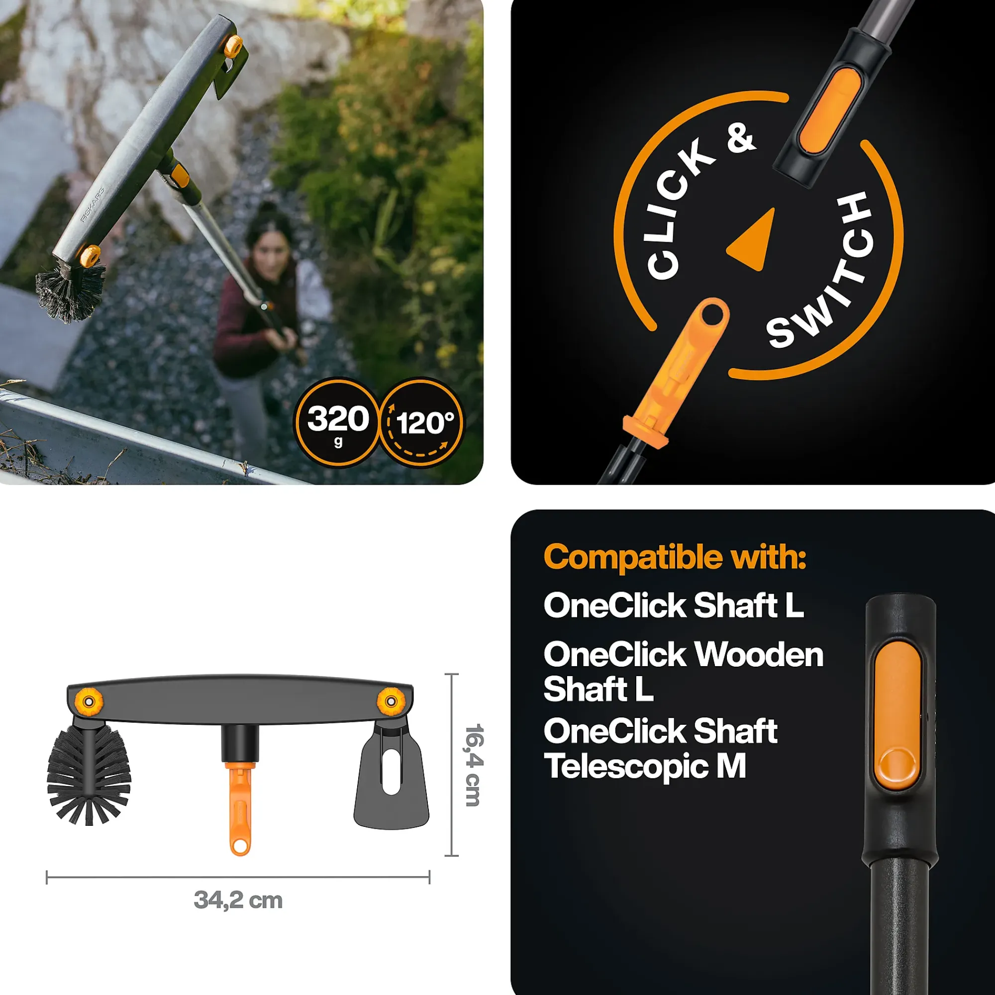 OneClick takrennerenser hode-Fiskars Best
