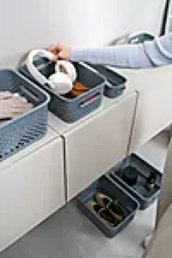 Oppbevaringsboks L Grå-Smartstore Discount