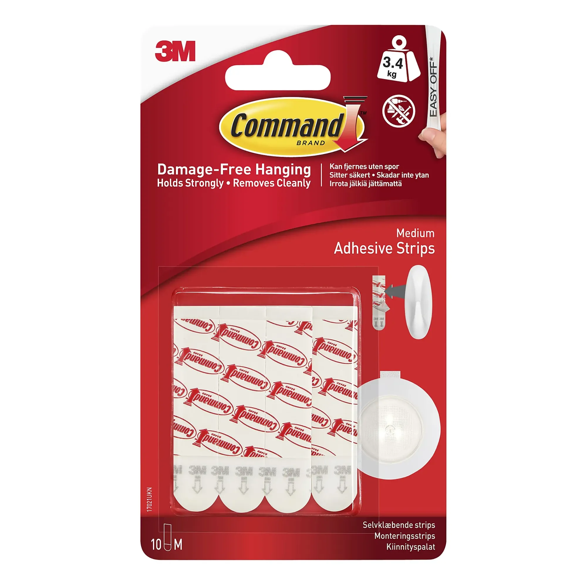 Opphengsstrips refill 34kg 10stk-Command Hot