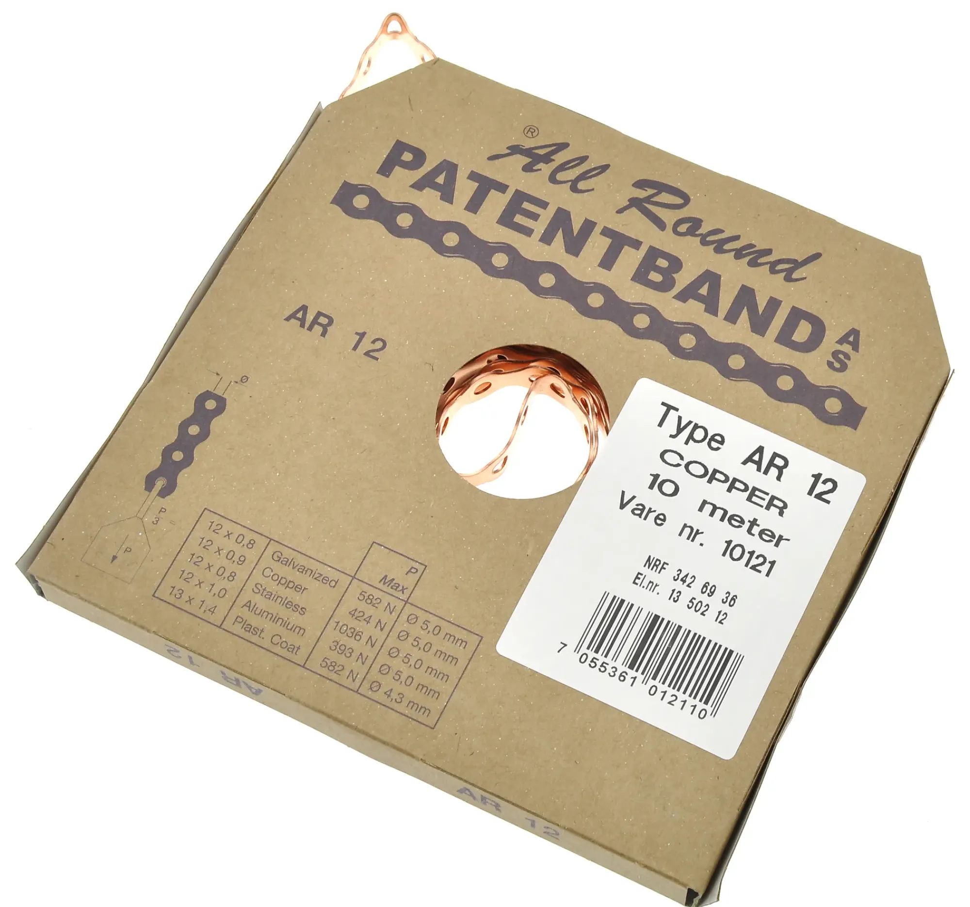 Patentband 1017 AR17mmx10m-Christiania byggteknikk