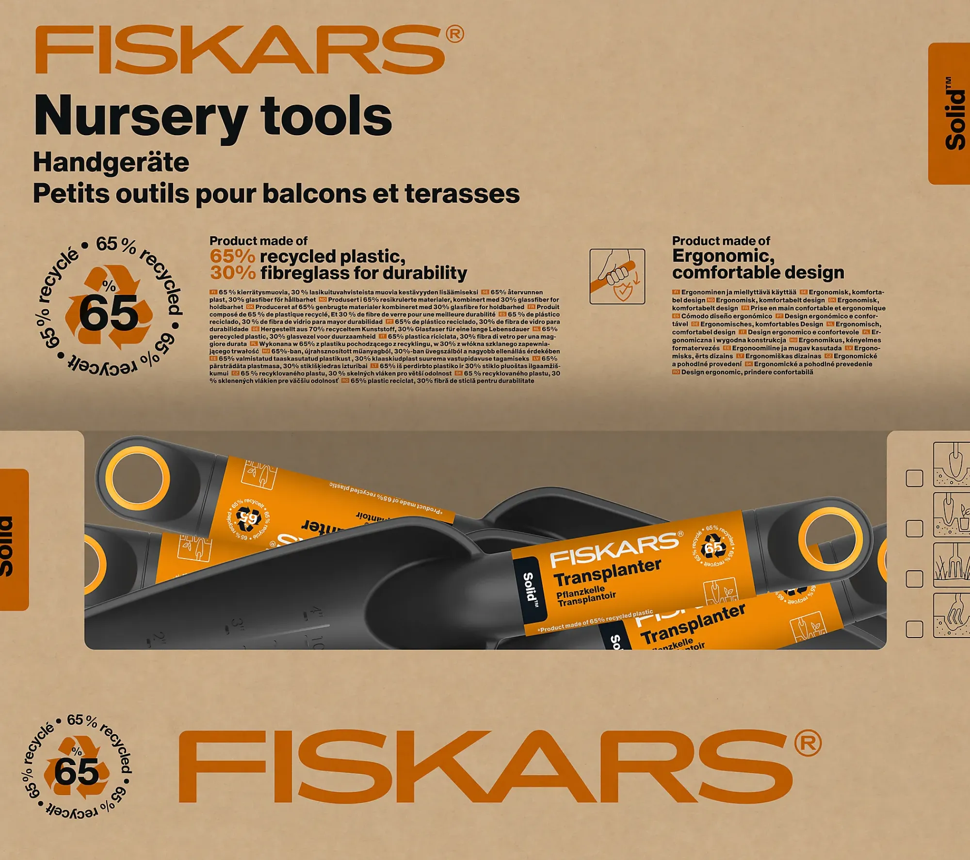 Planteskje smal Solid-Fiskars Clearance