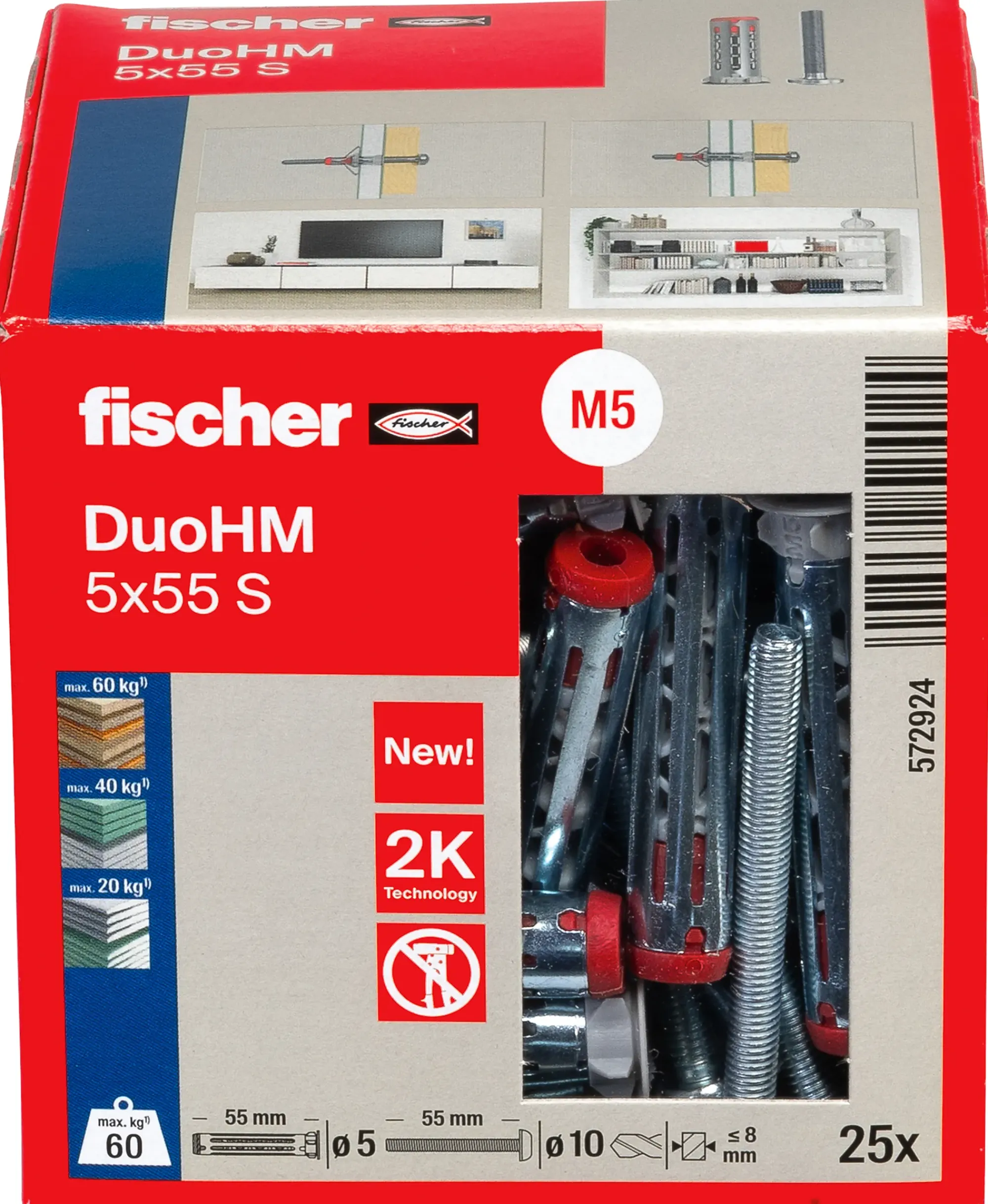 Plateanker DuoHm 5x55mm Eske 25 Stk-Fischer Online