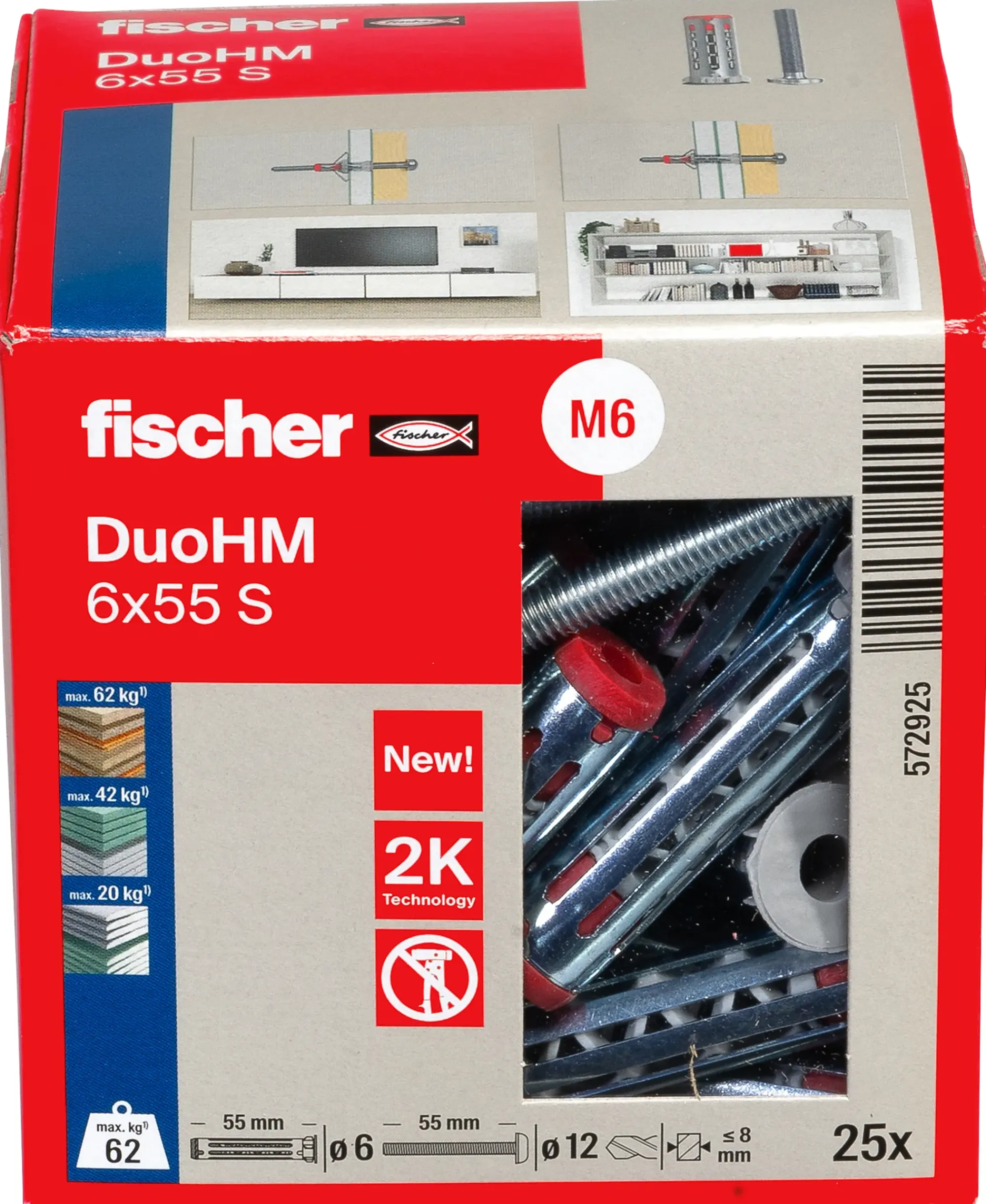 Plateanker DuoHm 6x55mm Eske 25 Stk-Fischer Clearance