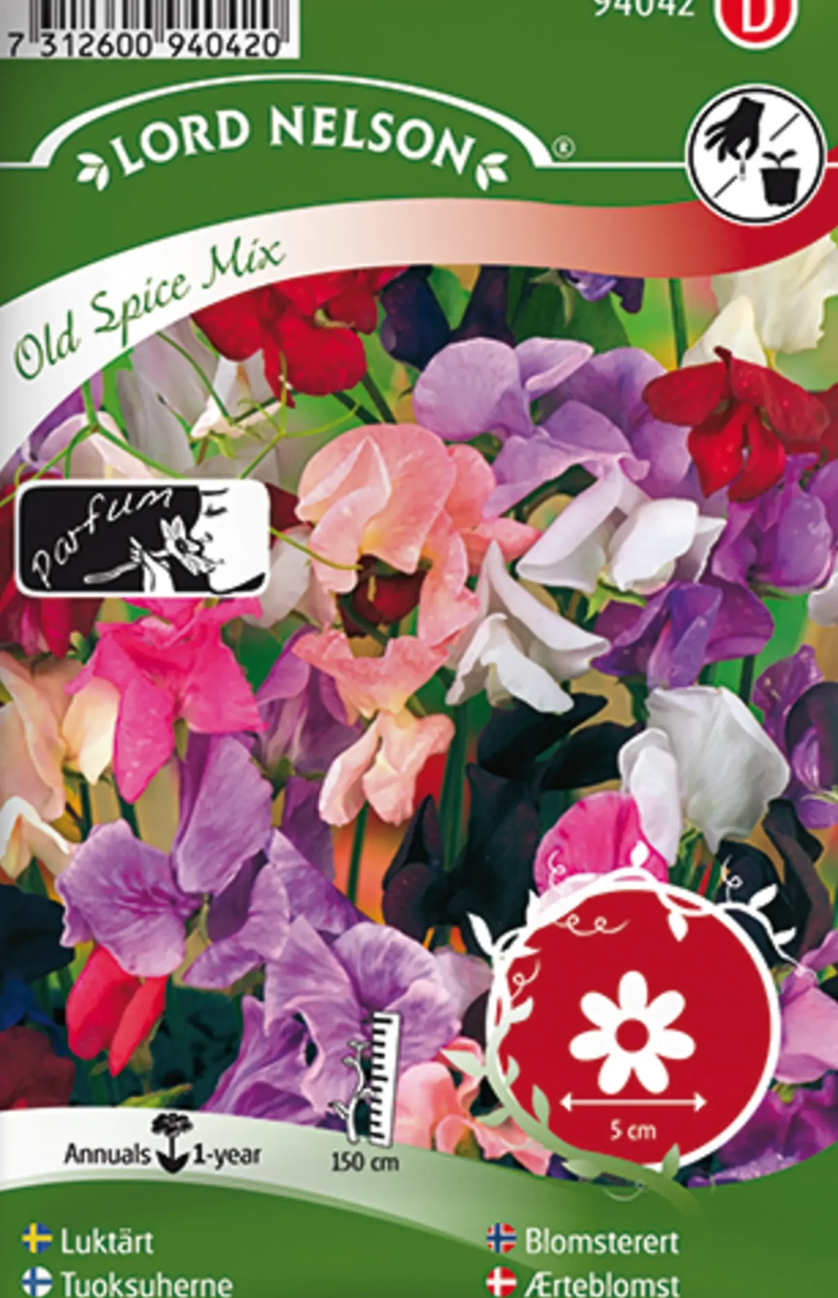 Porsjonsfrø blomsterert old spice-Nelson garden Outlet